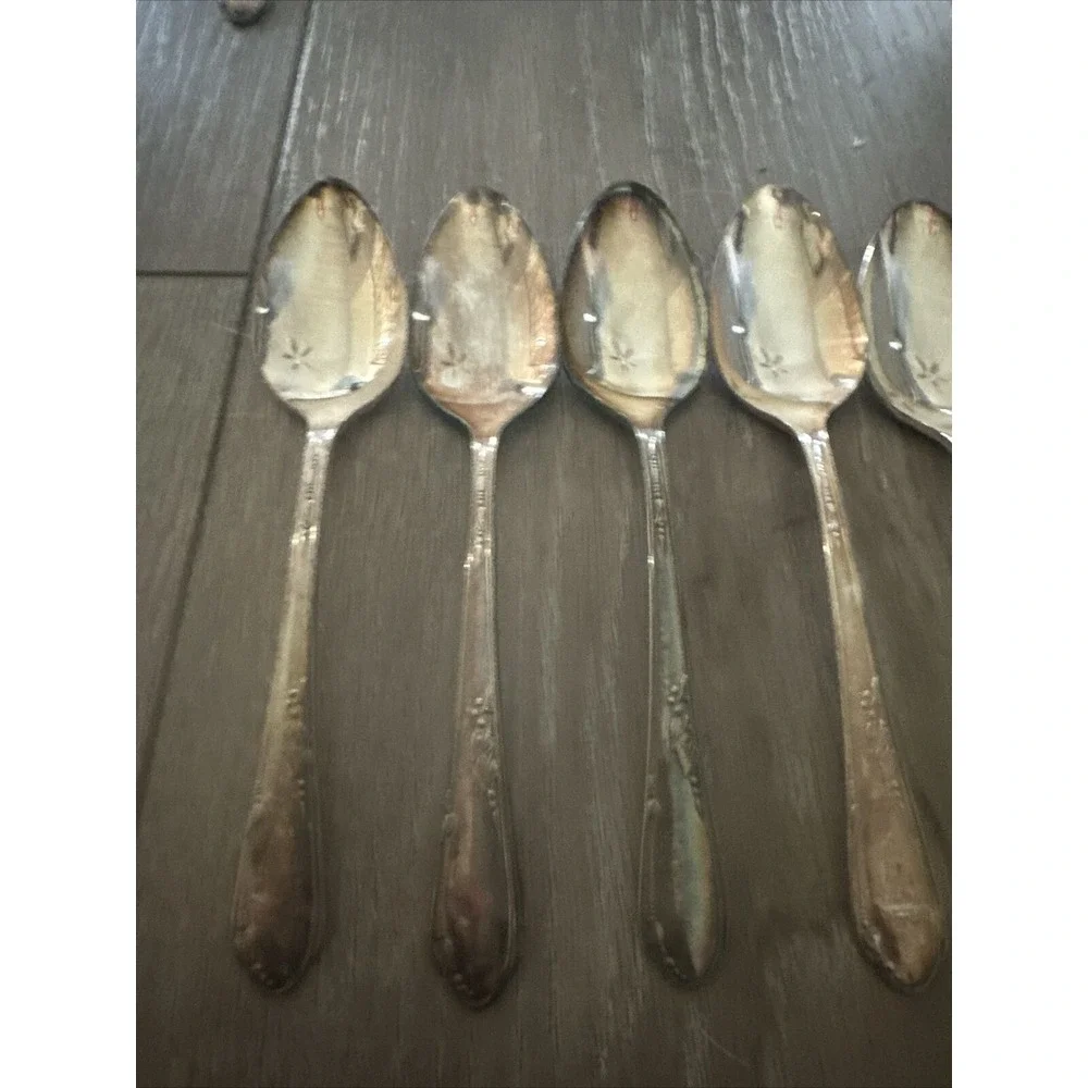 Oneida Wm A Rogers Silverplate 1936 Meadowbrook 6 Spoons Teaspoon‎ Tablespoon